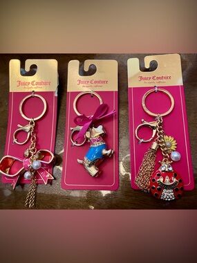 🎀Juicy Couture bag charms keychains  **price is for EACH** NWT